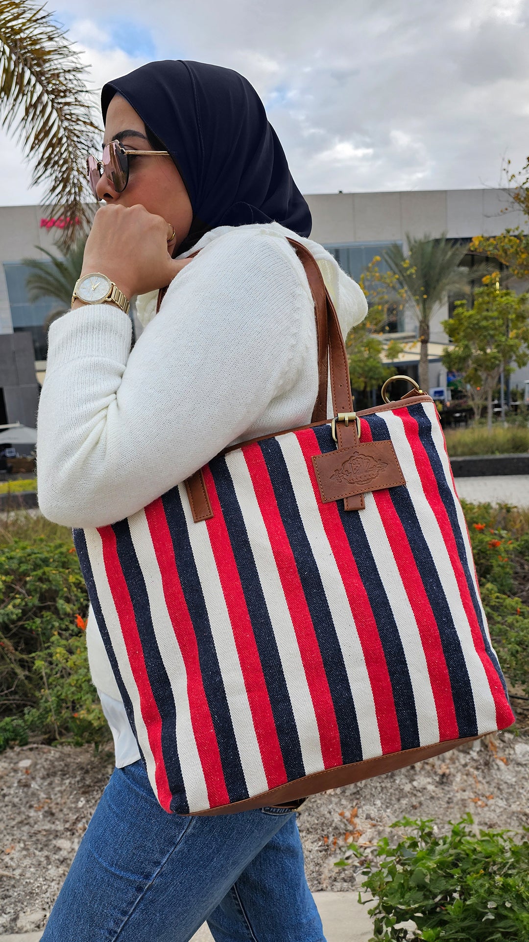 CityBag _ striped Fabric