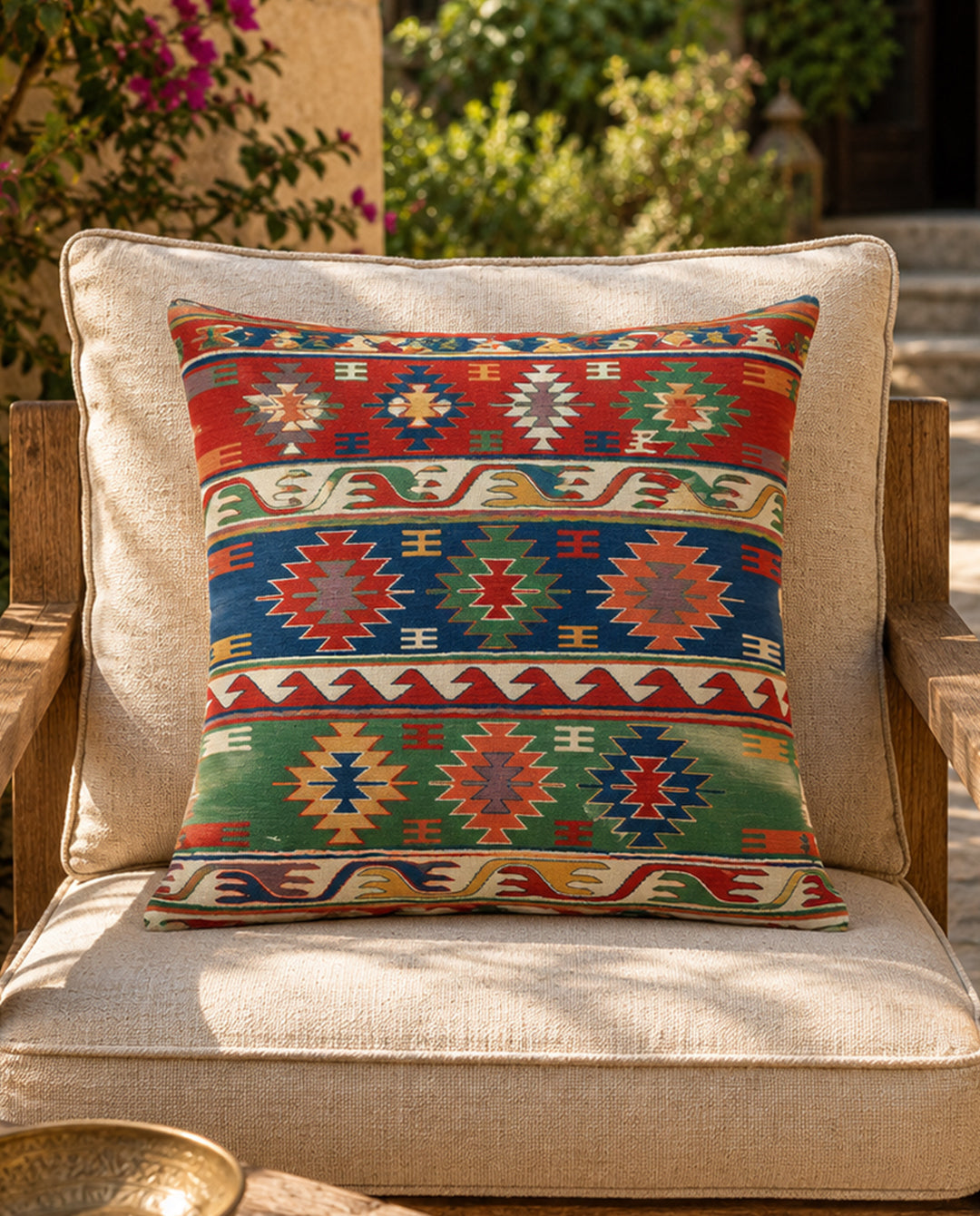 Turkish Kilim - printed velvet fabric