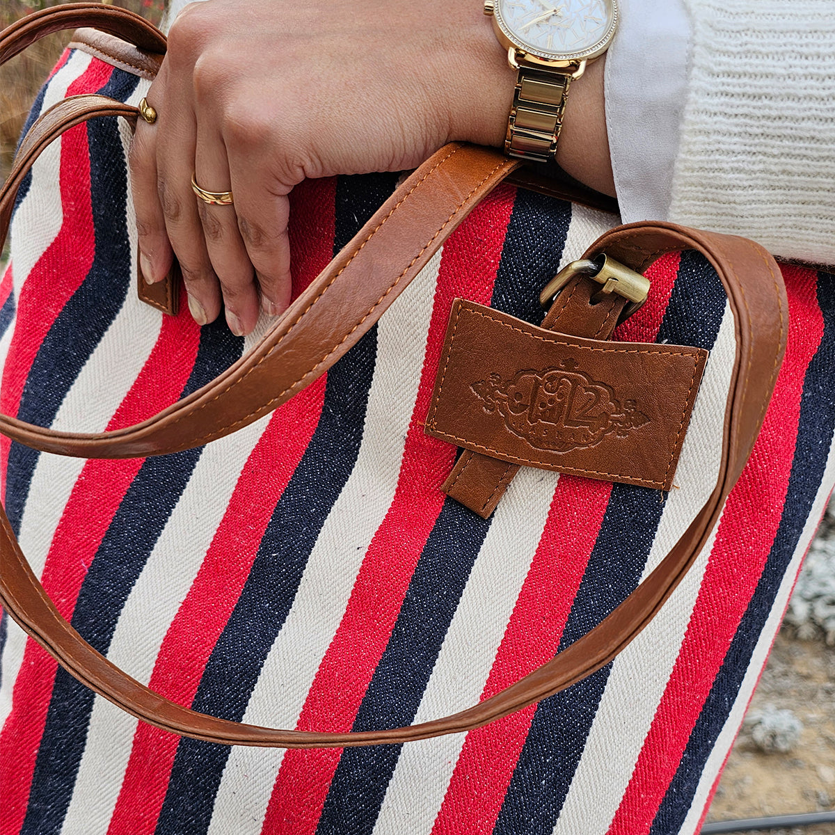 CityBag _ striped Fabric