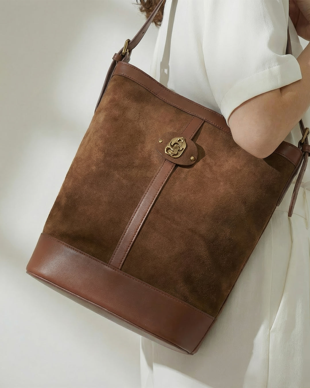 maral suede bag - camel