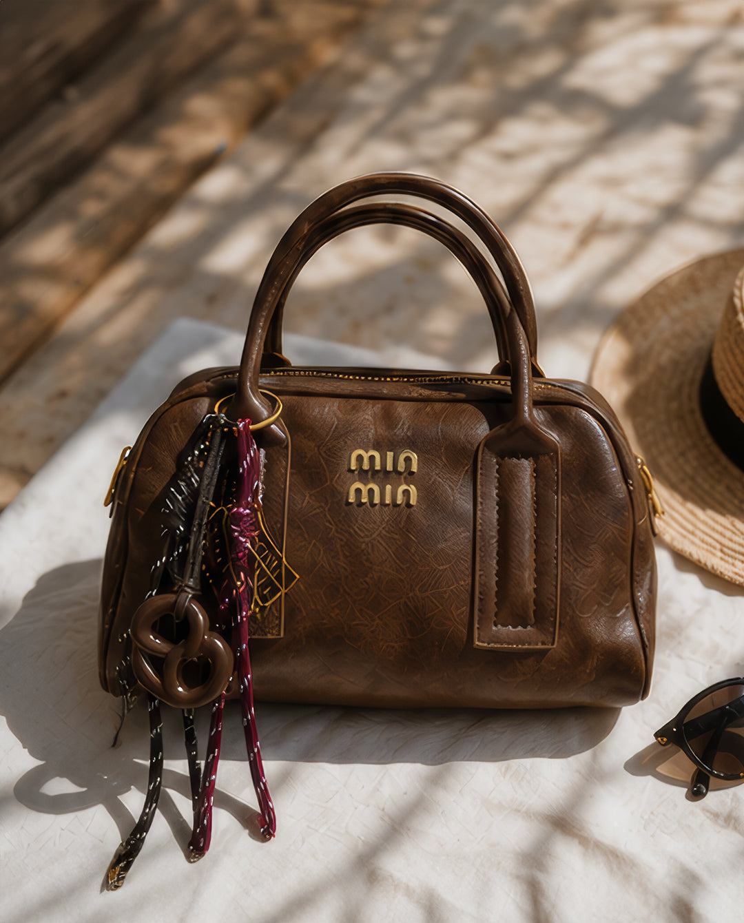 MIU MIU leather bag - light brown