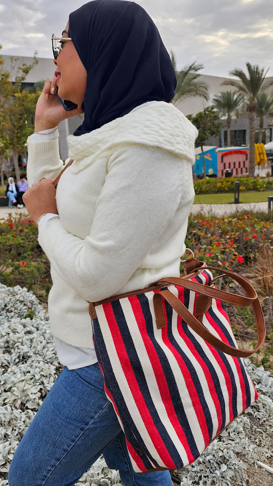 CityBag _ striped Fabric