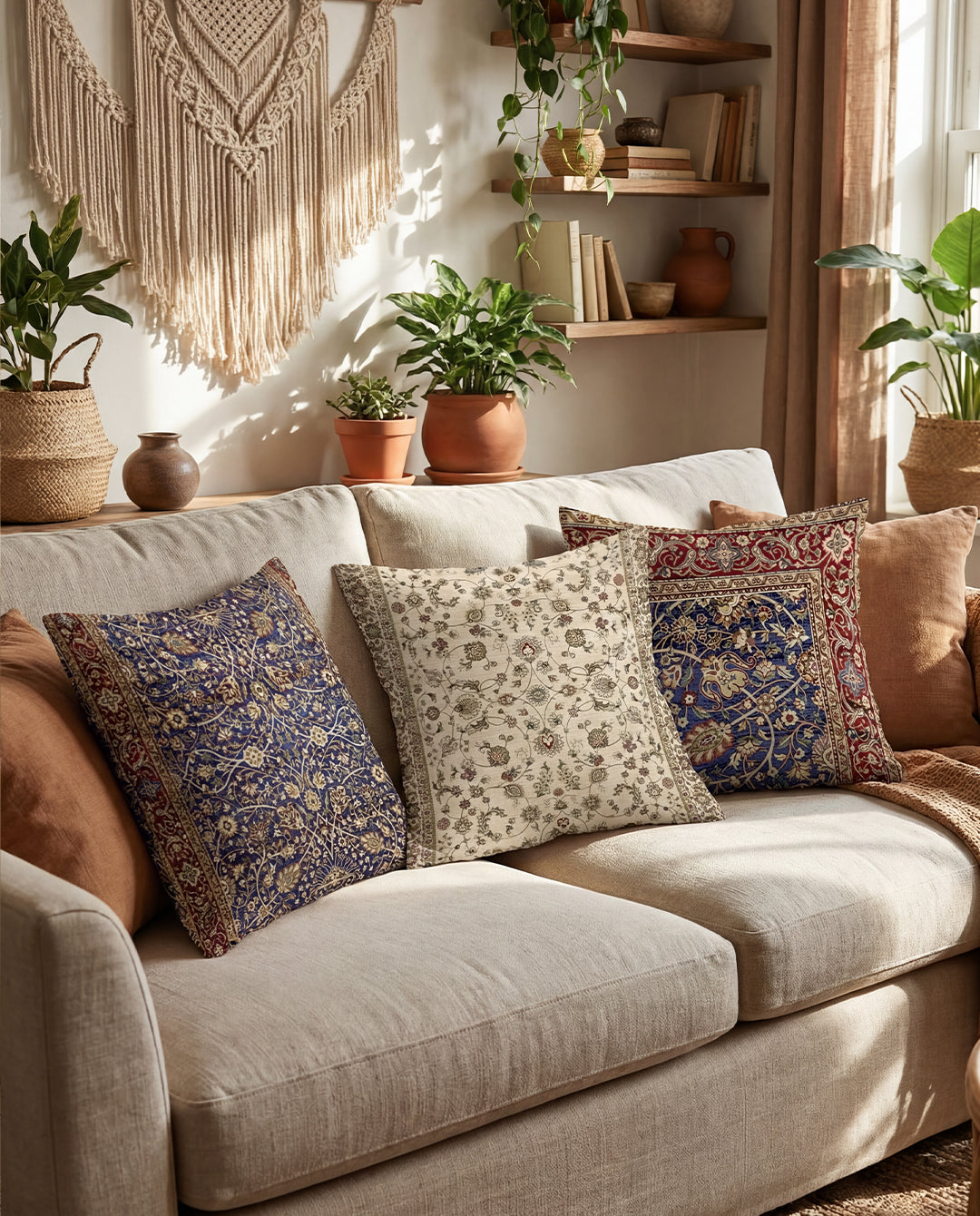 Turkish Zoella Pattern Cushion Set – 3 Pieces