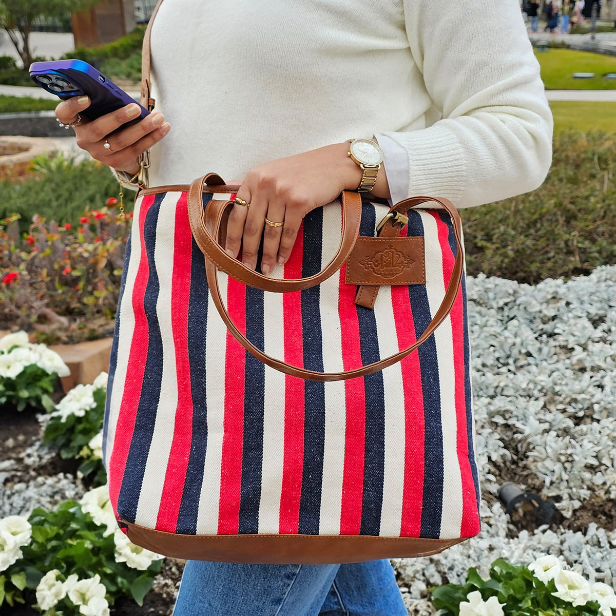 CityBag _ striped Fabric