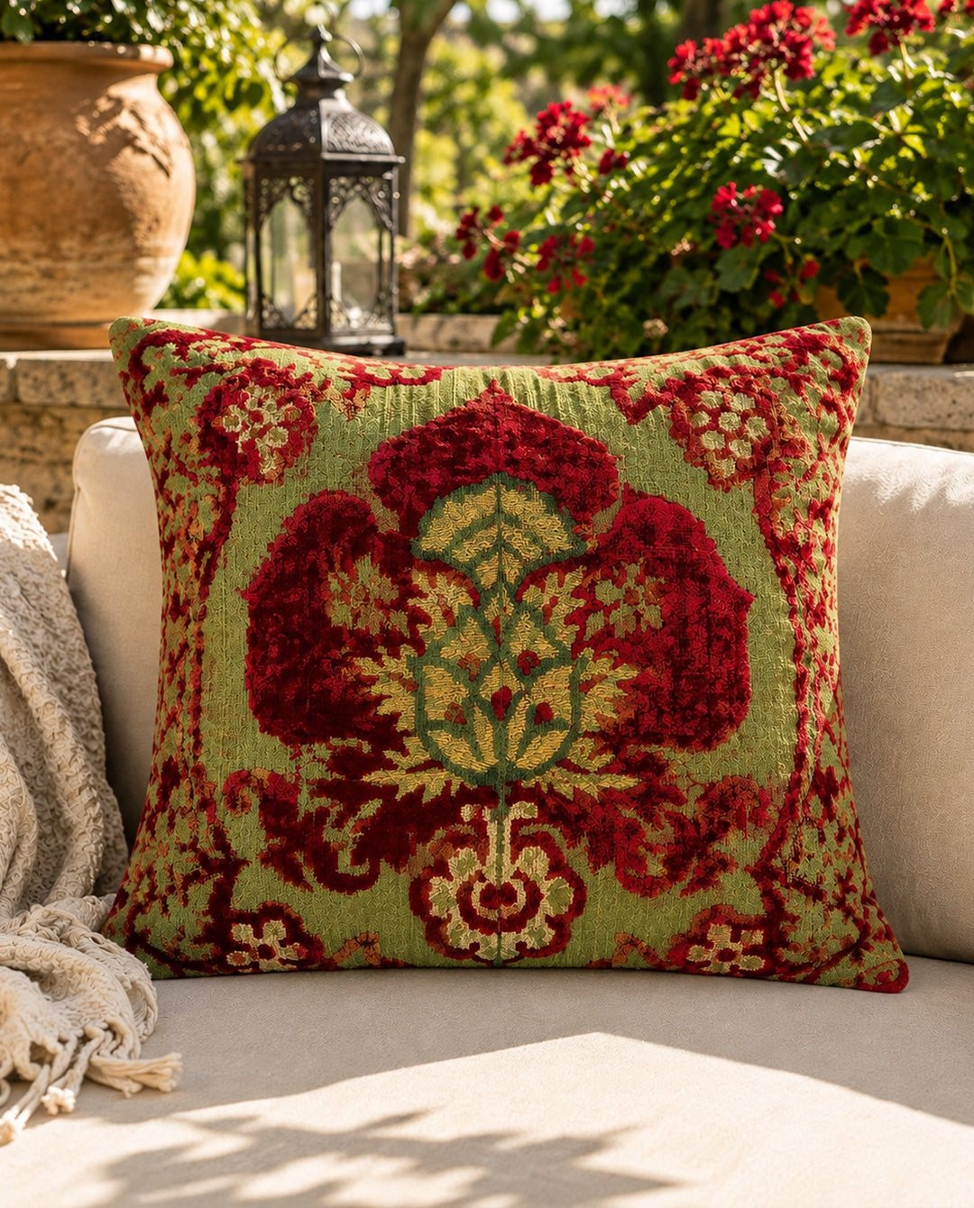 Laleh - printed velvet fabric ( covers only )