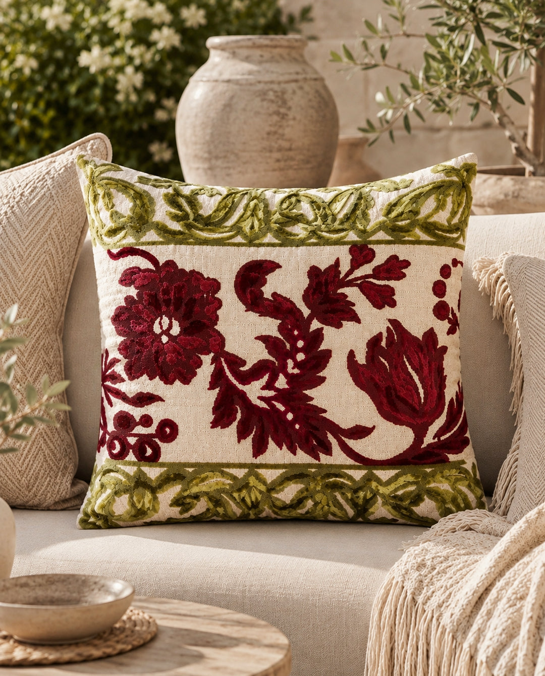 Laleh - printed velvet fabric ( covers only )