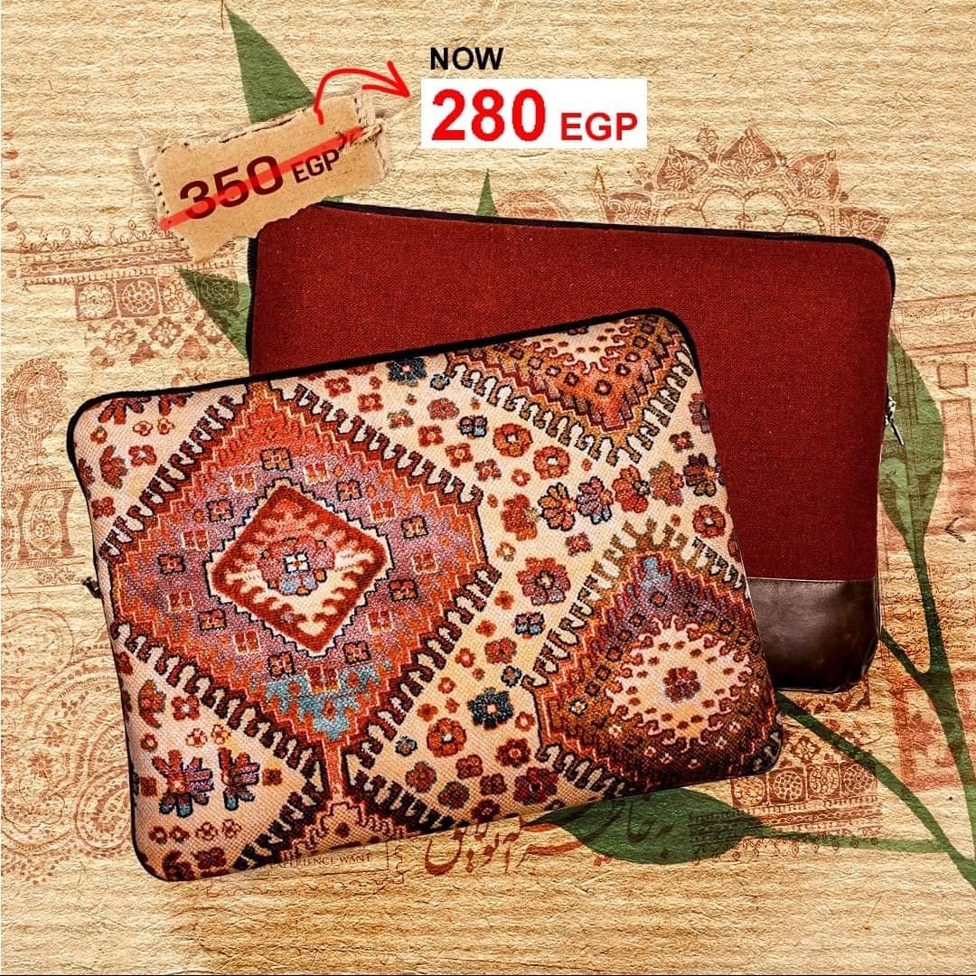 Laptop Sleeve _Old Omash pattern _Red