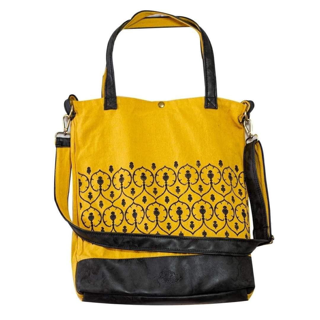 Tote / Cross-bag Yellow motif
