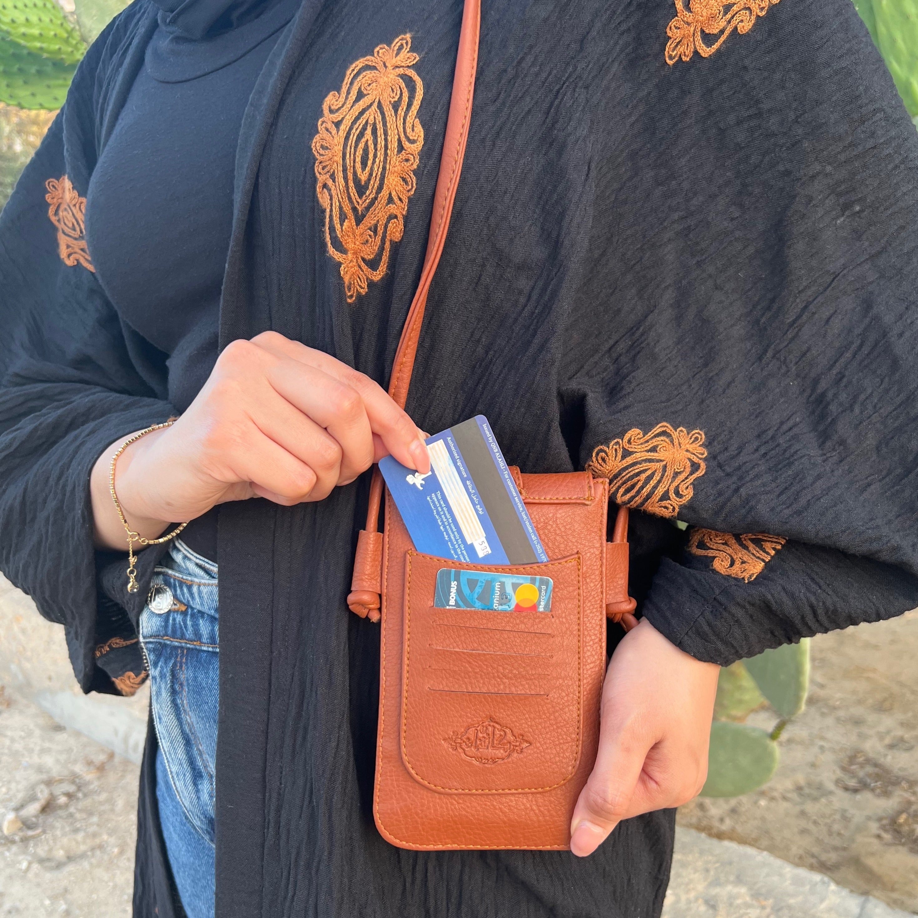 Mobile leather Case_Camel