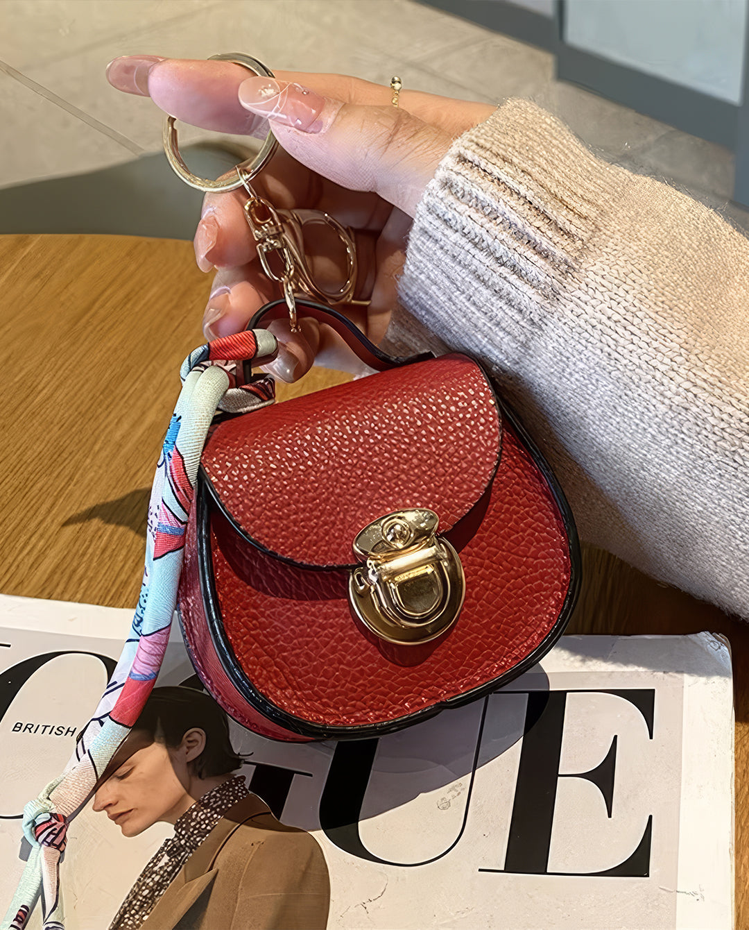mini handbag keychain