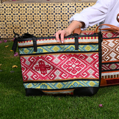 Bedouin art _Shoulder/Cross Bag _ Black