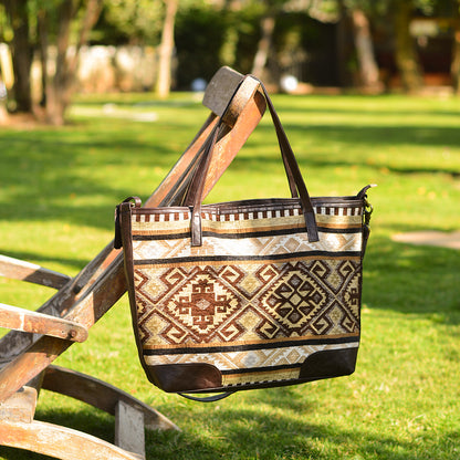 Bedouin art _Shoulder/Cross Bag _ Brown