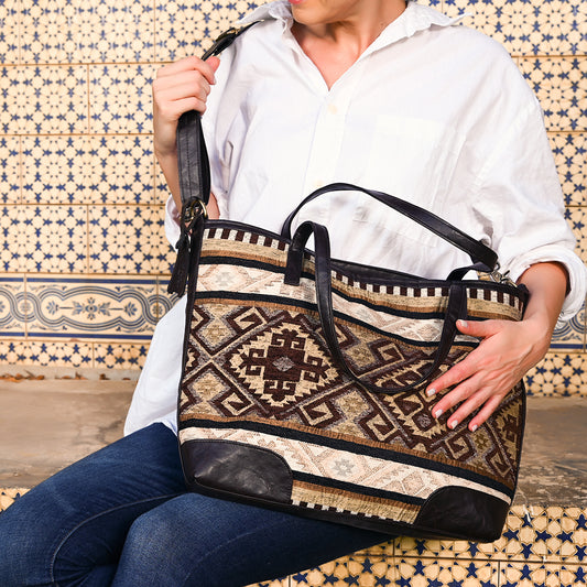 Bedouin art _Shoulder/Cross Bag _ Brown