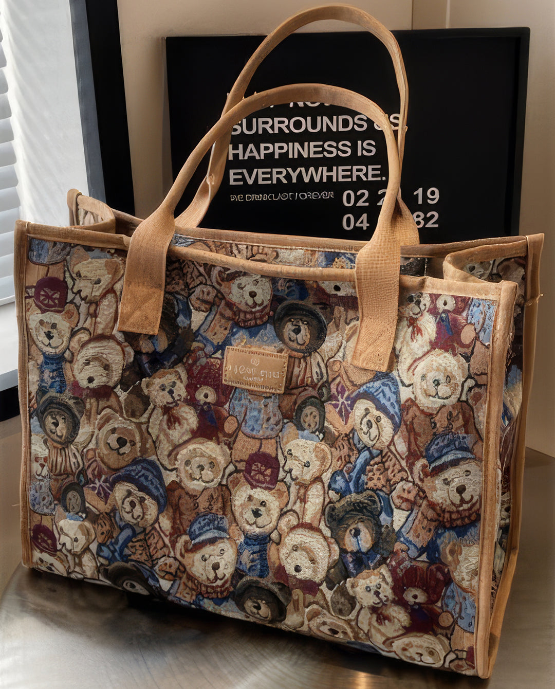 bear Vintage Tote Bag