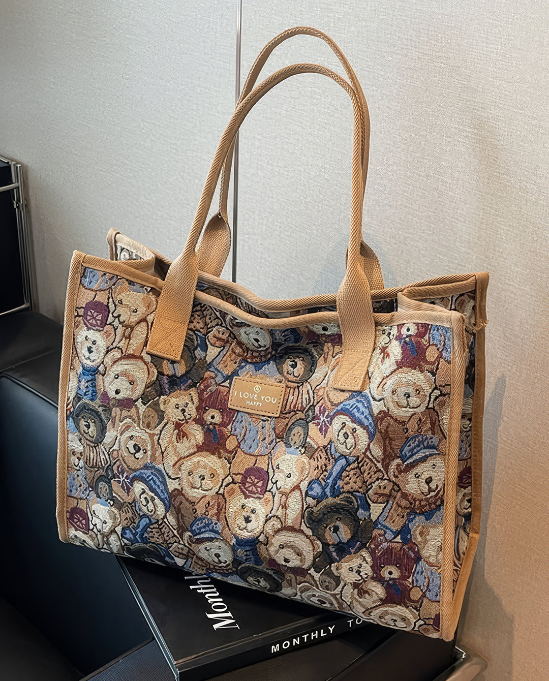 bear Vintage Tote Bag