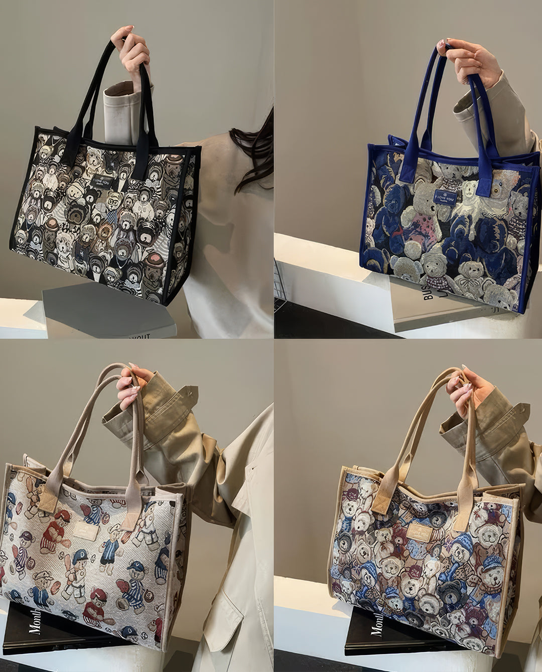 bear Vintage Tote Bag