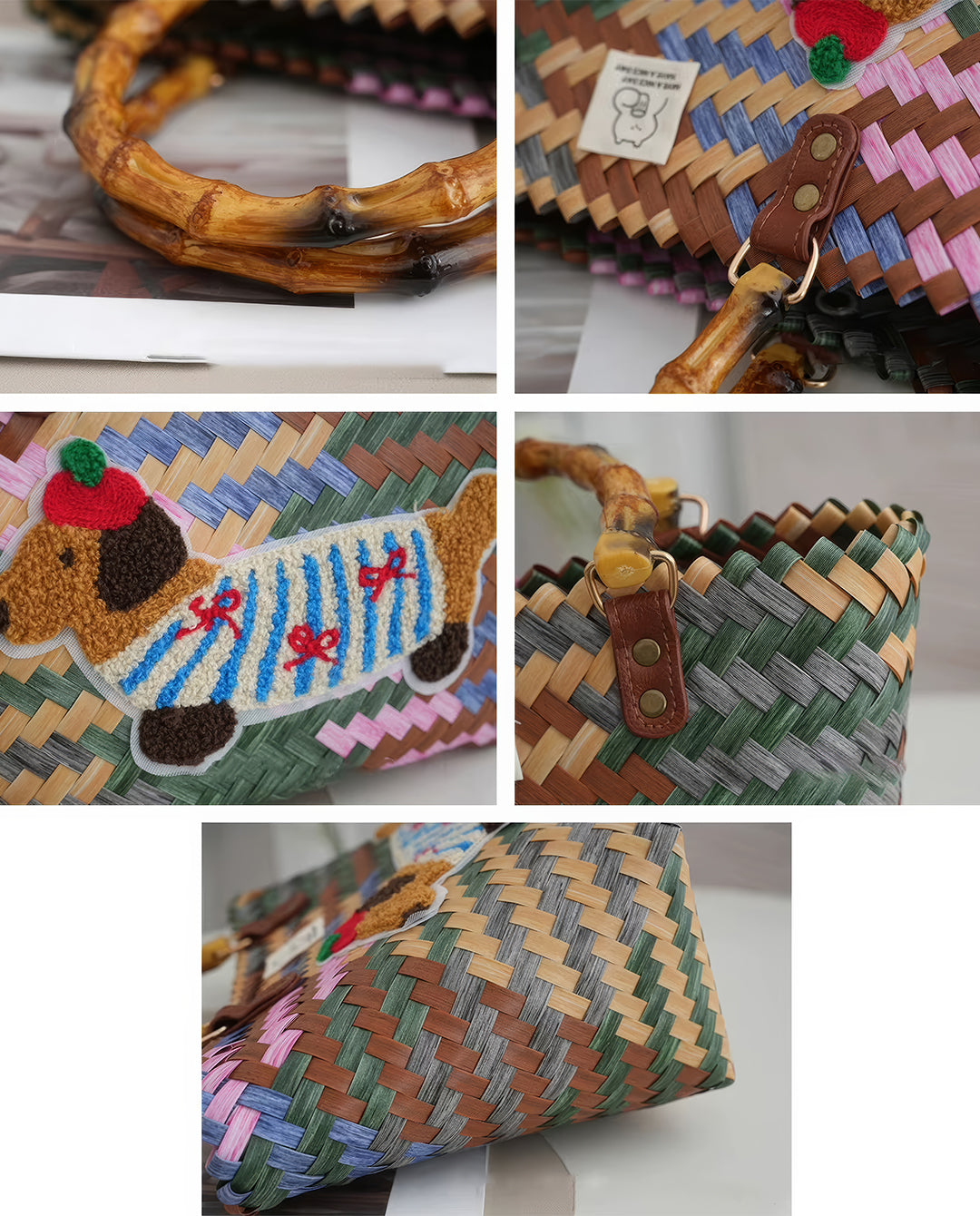 Woven Mini Tote Bag ( big size )