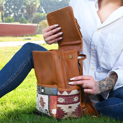 Afghani Pattern with Camel Leather