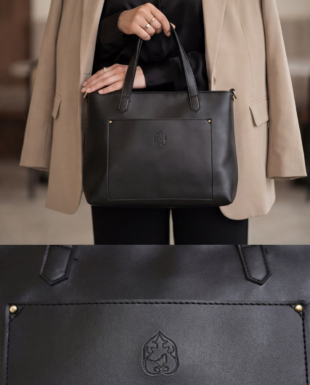 Pouya leather bag - black
