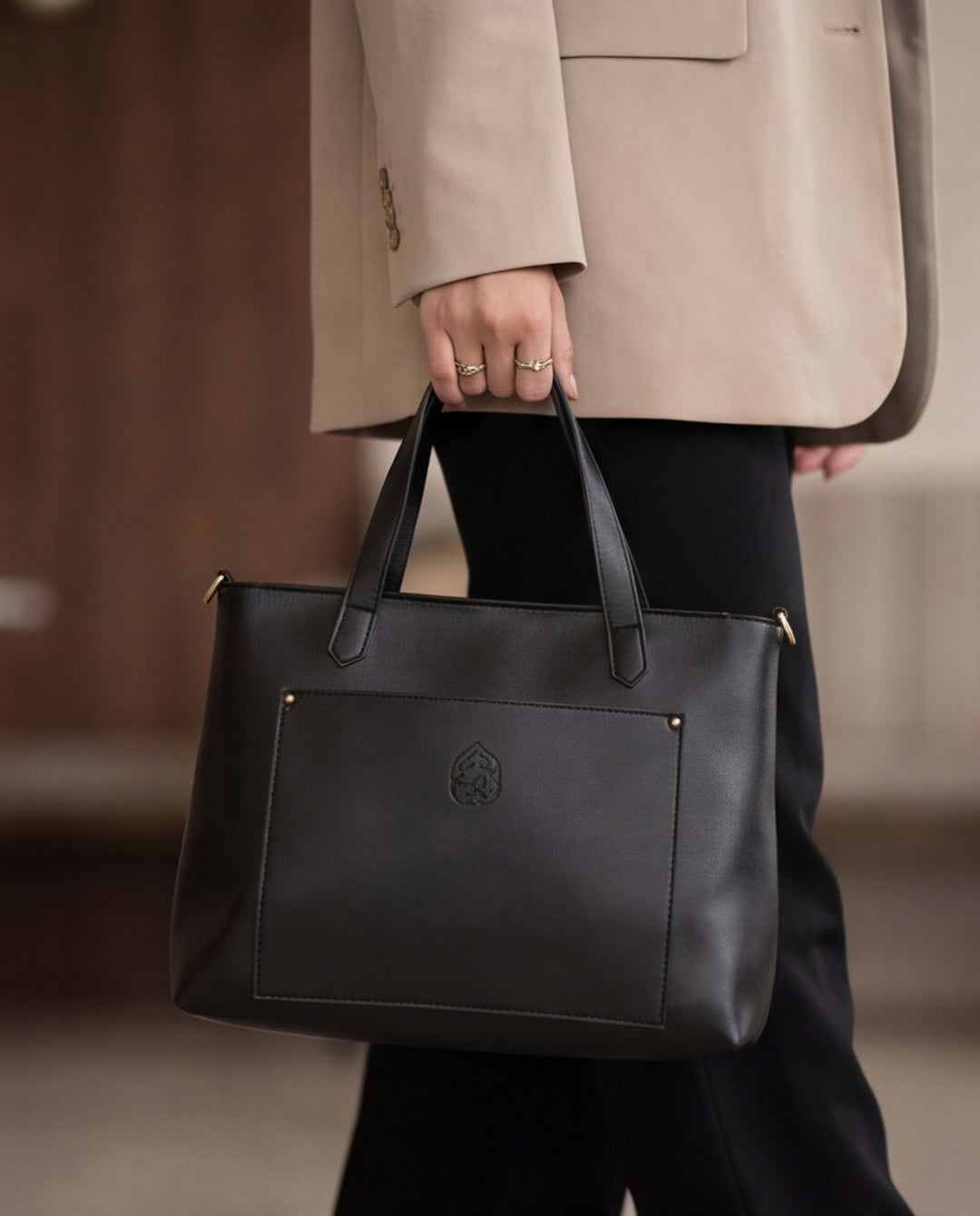 Pouya leather bag - black