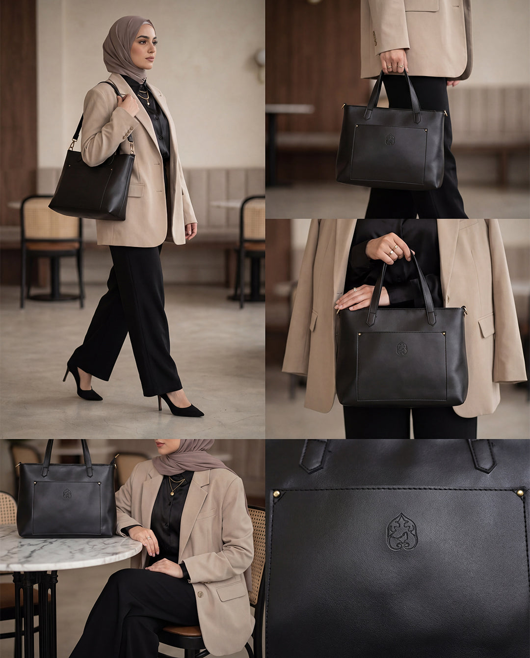 Pouya leather bag - black