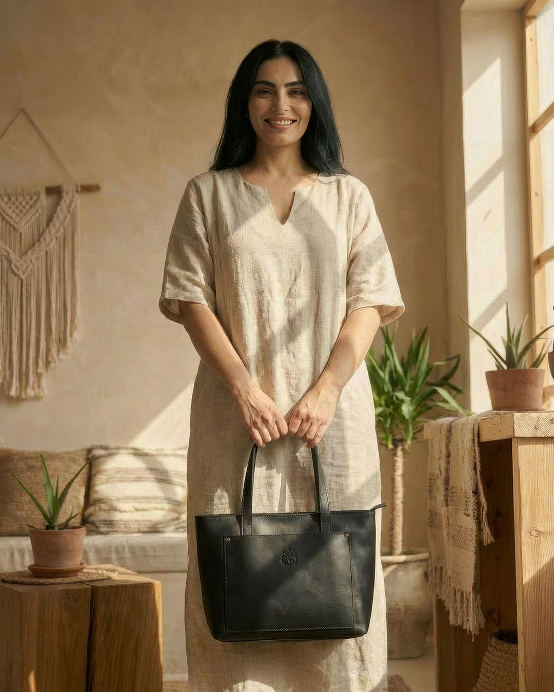 Henz suede bag -black