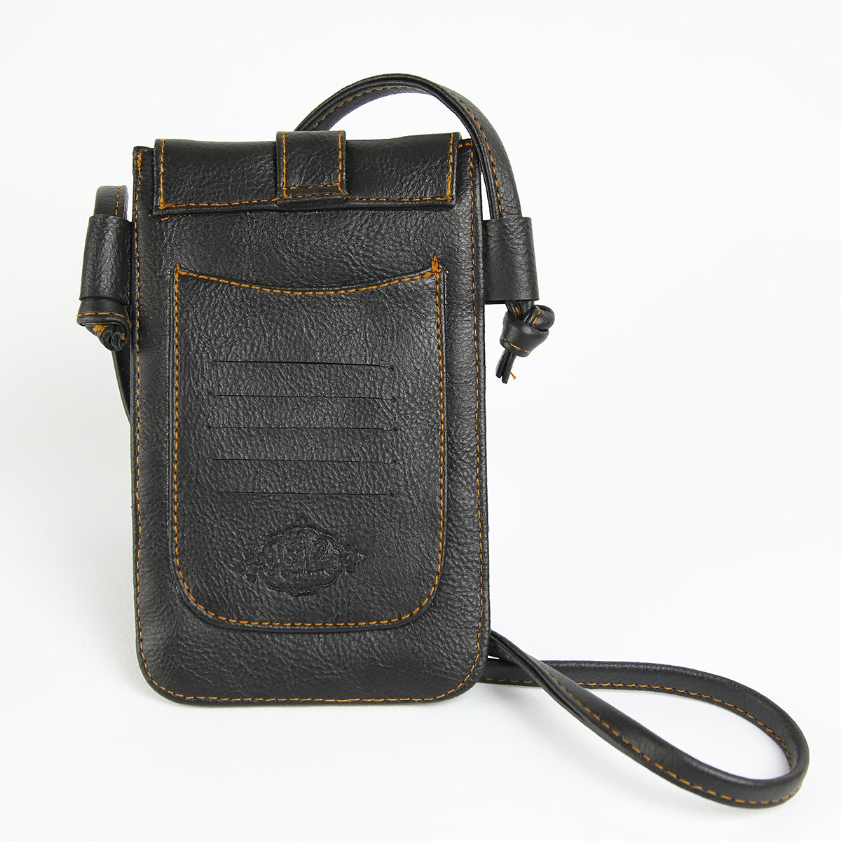 Mobile leather Case_ Black