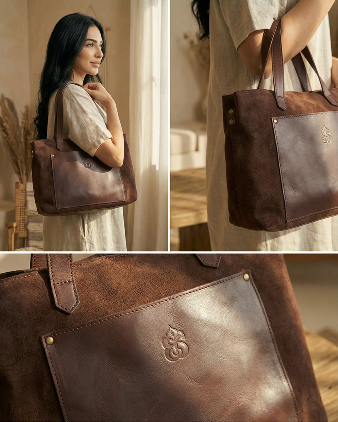 Henz suede bag - brown