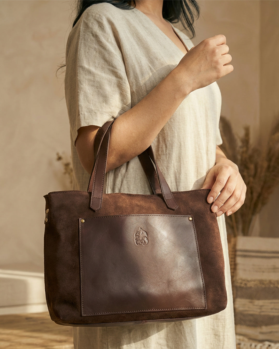 Henz suede bag - brown