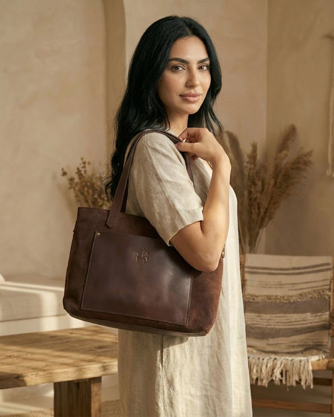 Henz suede bag - brown