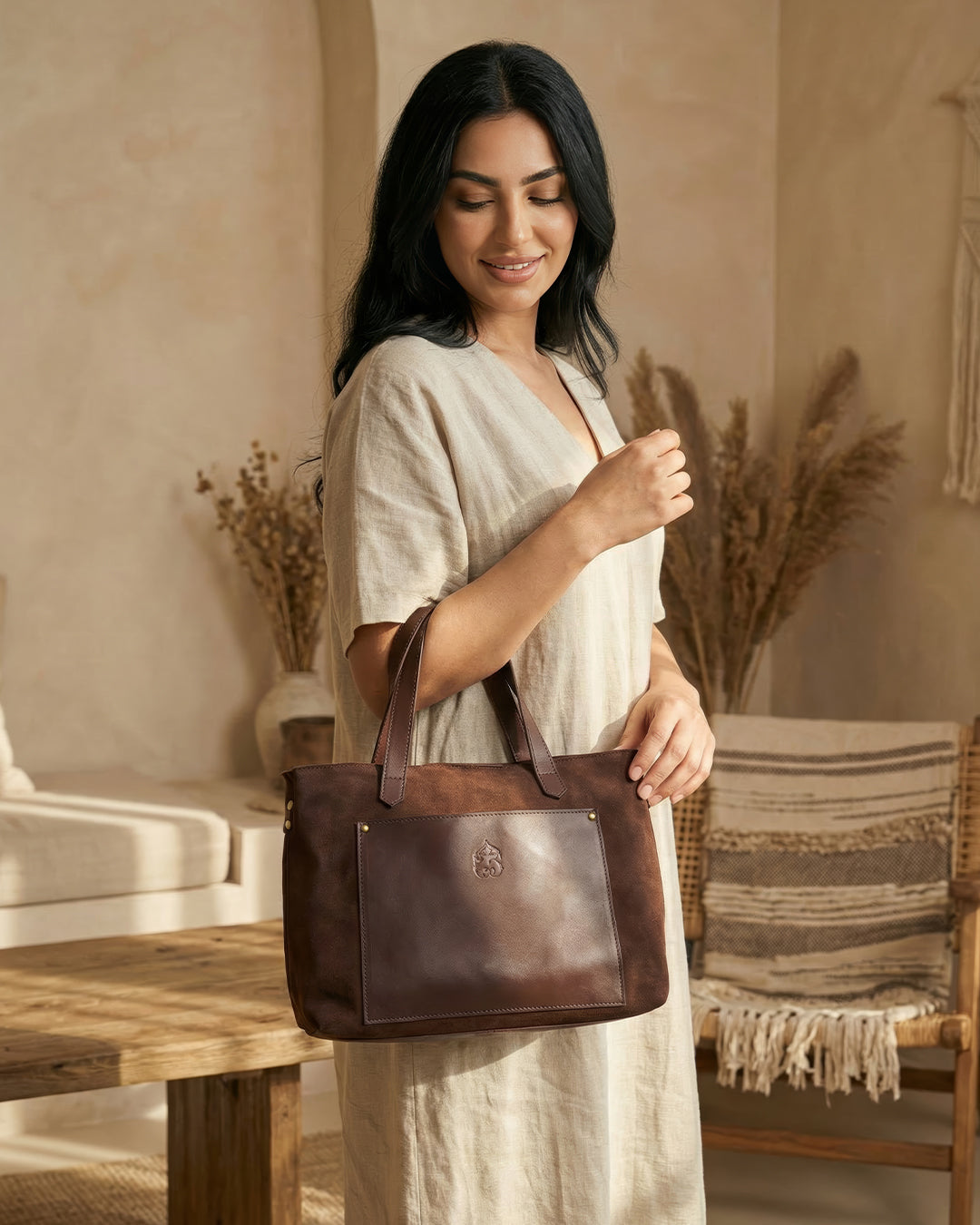 Henz suede bag - brown