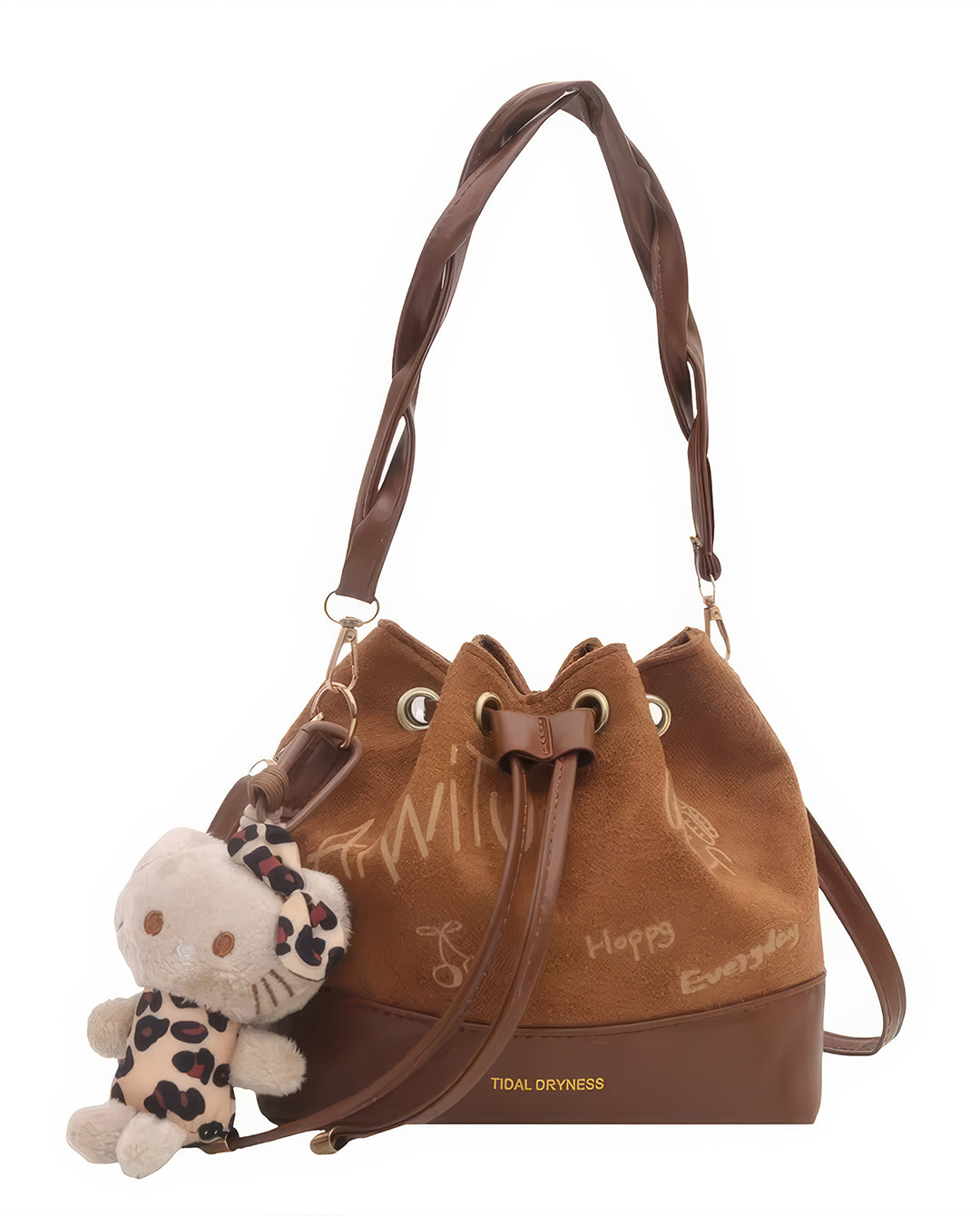 Canvas Drawstring Bucket Bag