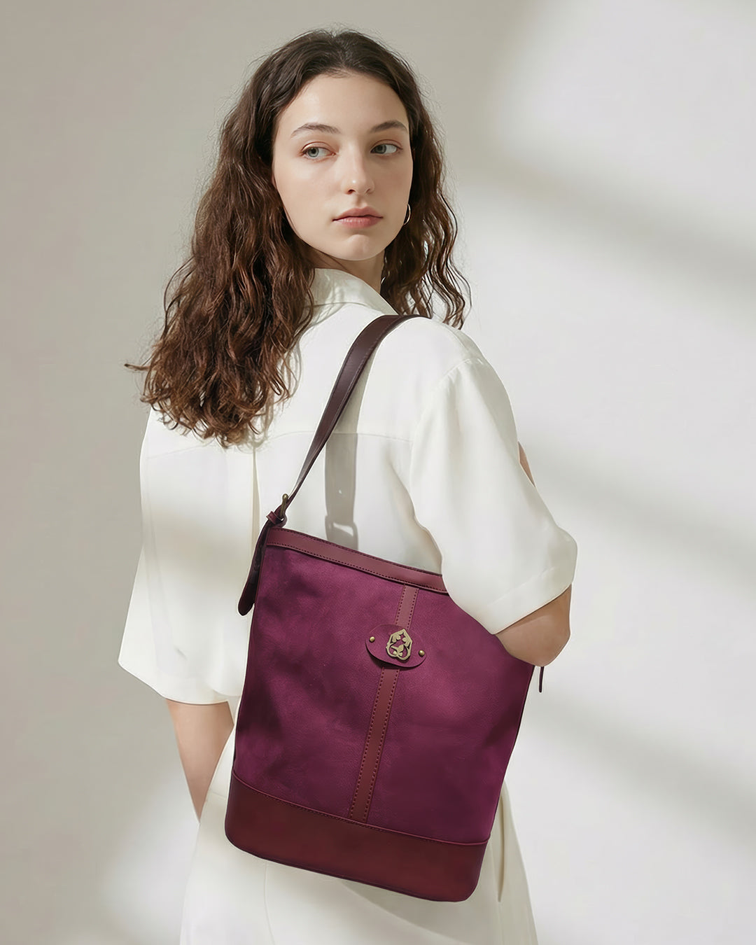 maral suede bag - Burgundy