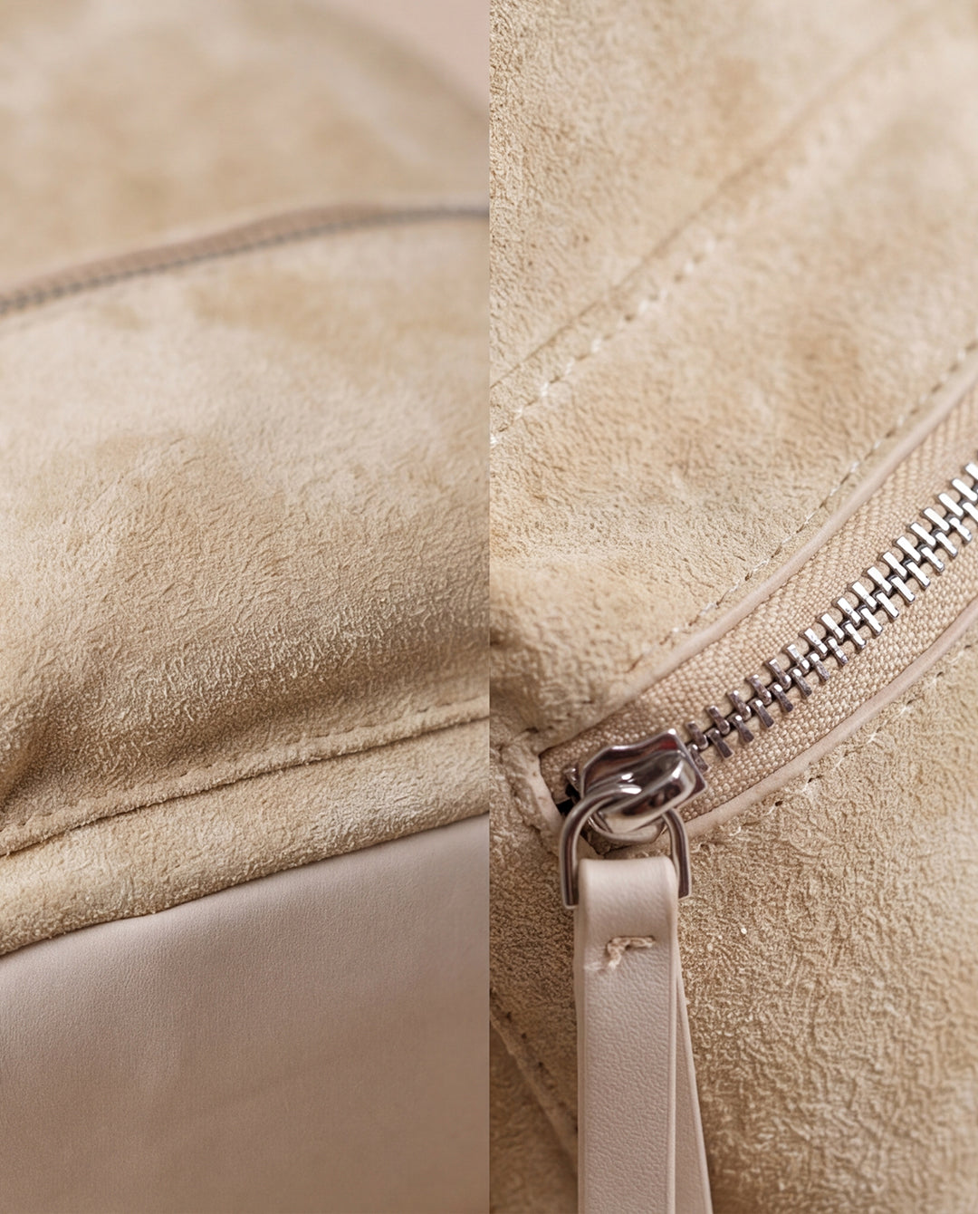 Arman _ Small Suede Backpack / crame