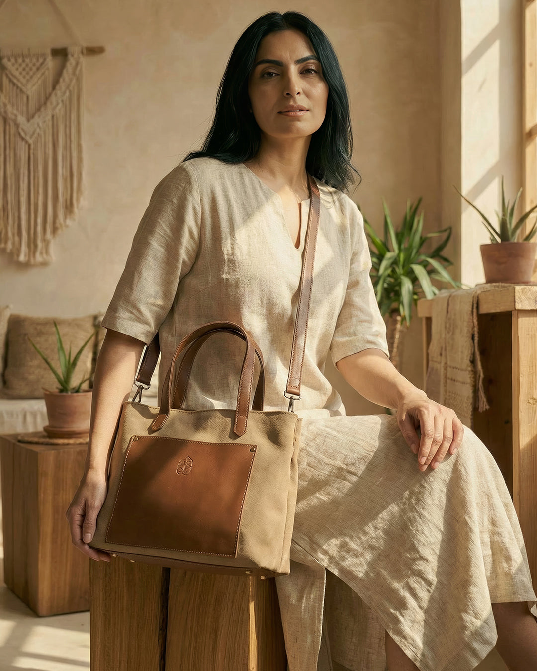 Henz suede bag - cafe