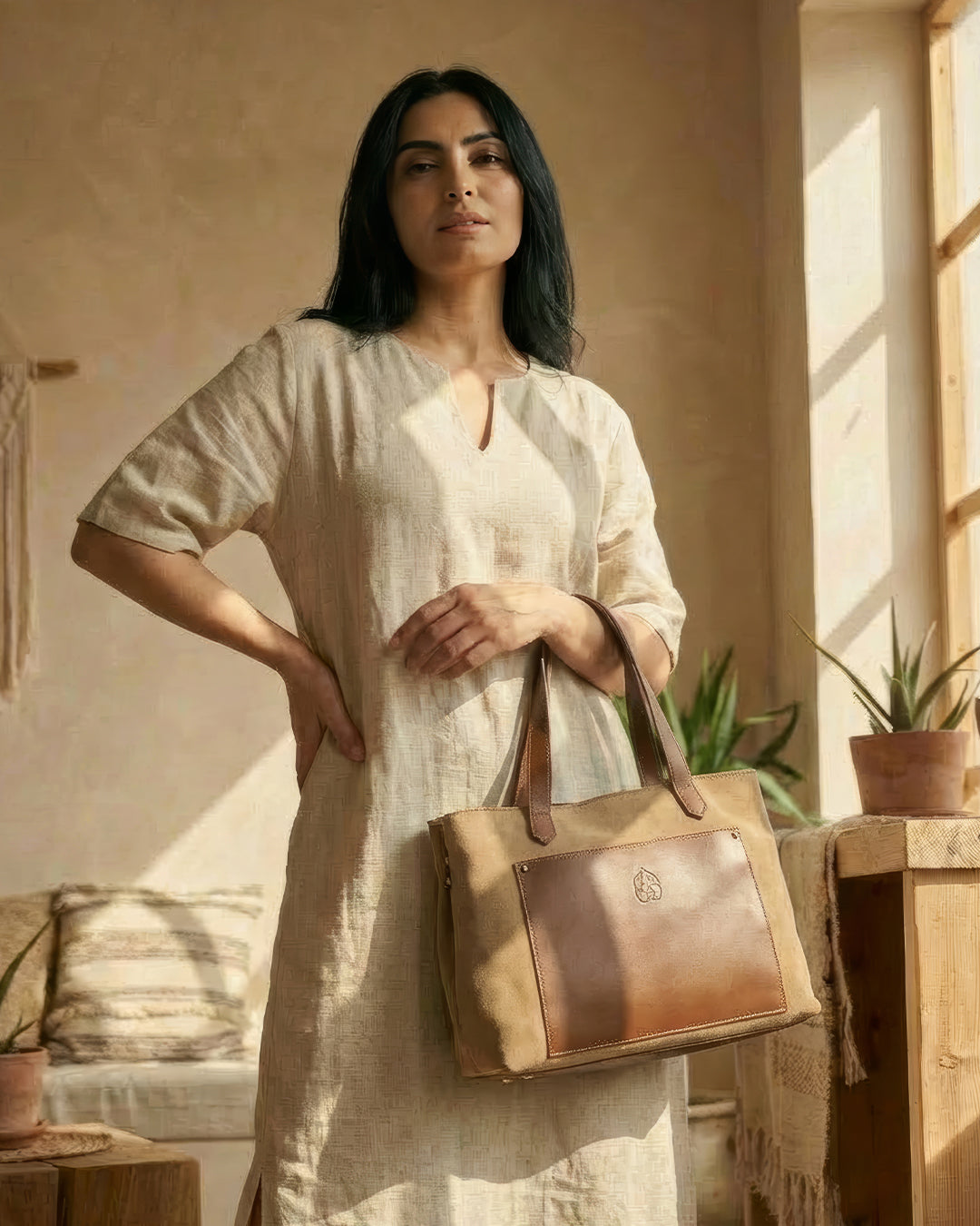 Henz suede bag - cafe