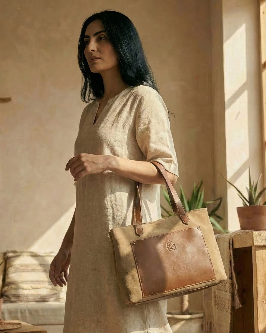 Henz suede bag - cafe