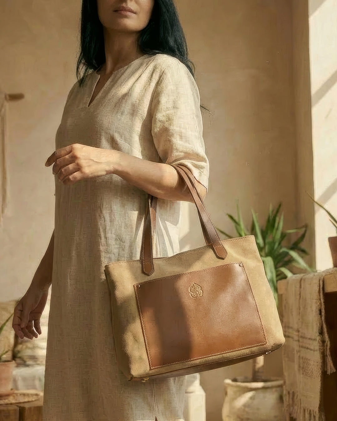 Henz suede bag - cafe