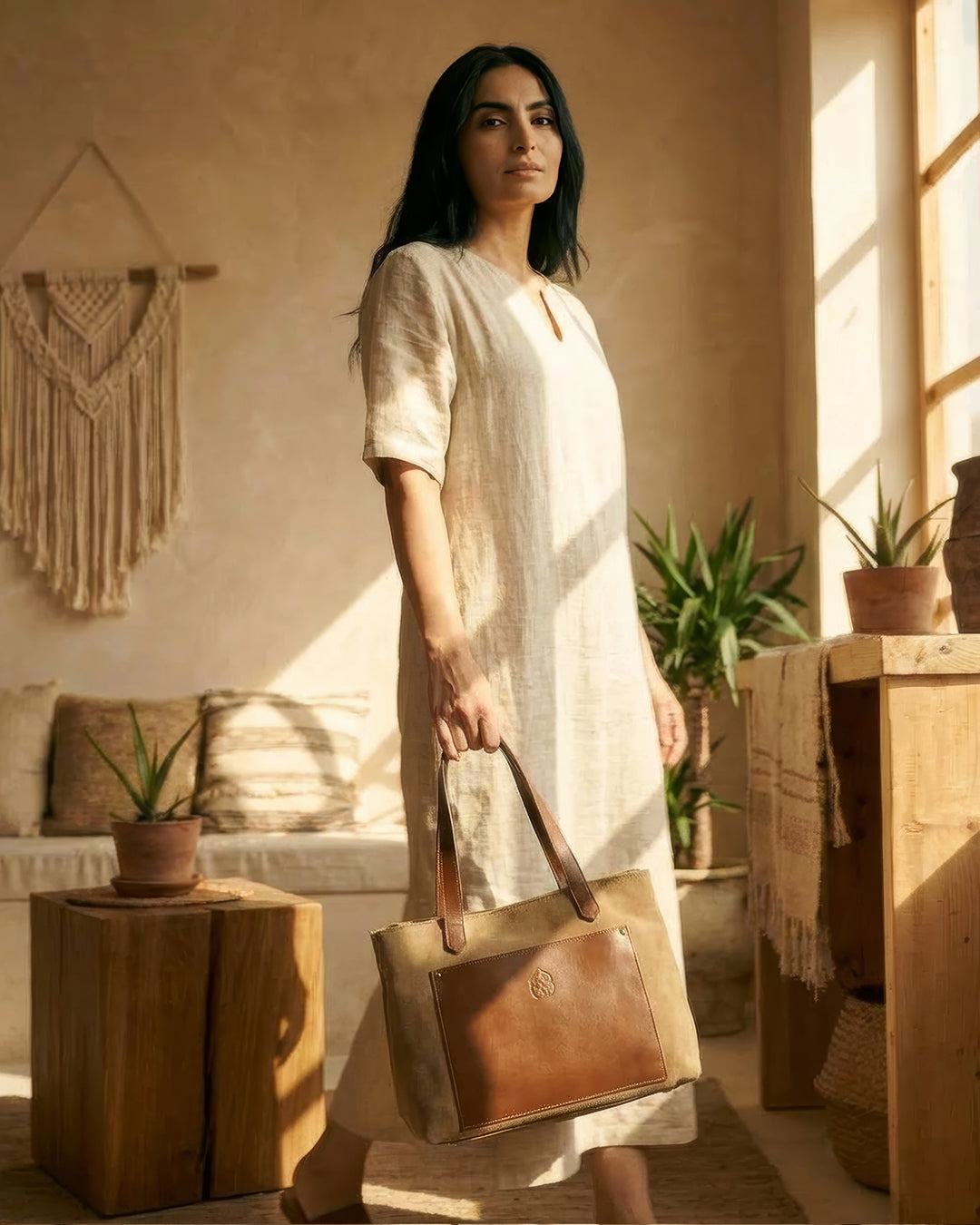 Henz suede bag - cafe