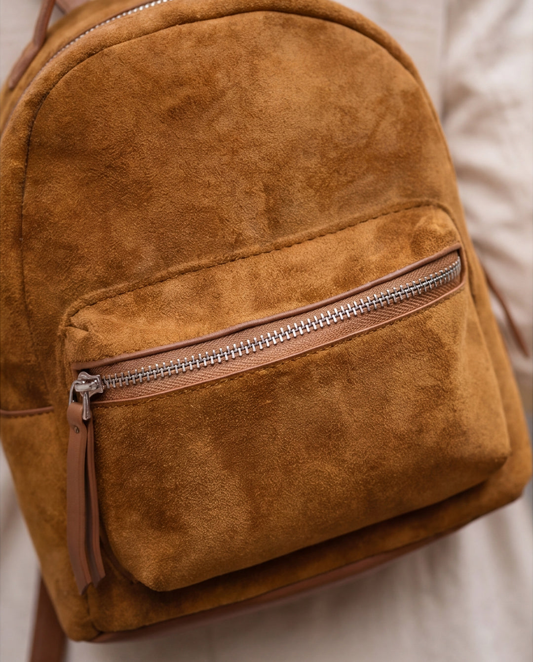 Arman _ Small Suede Backpack / camel