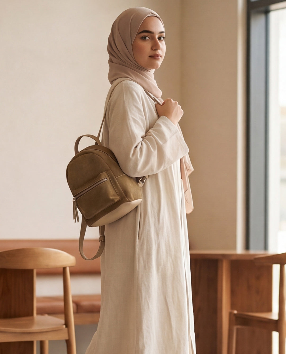 Arman _ Small Suede Backpack / coffee