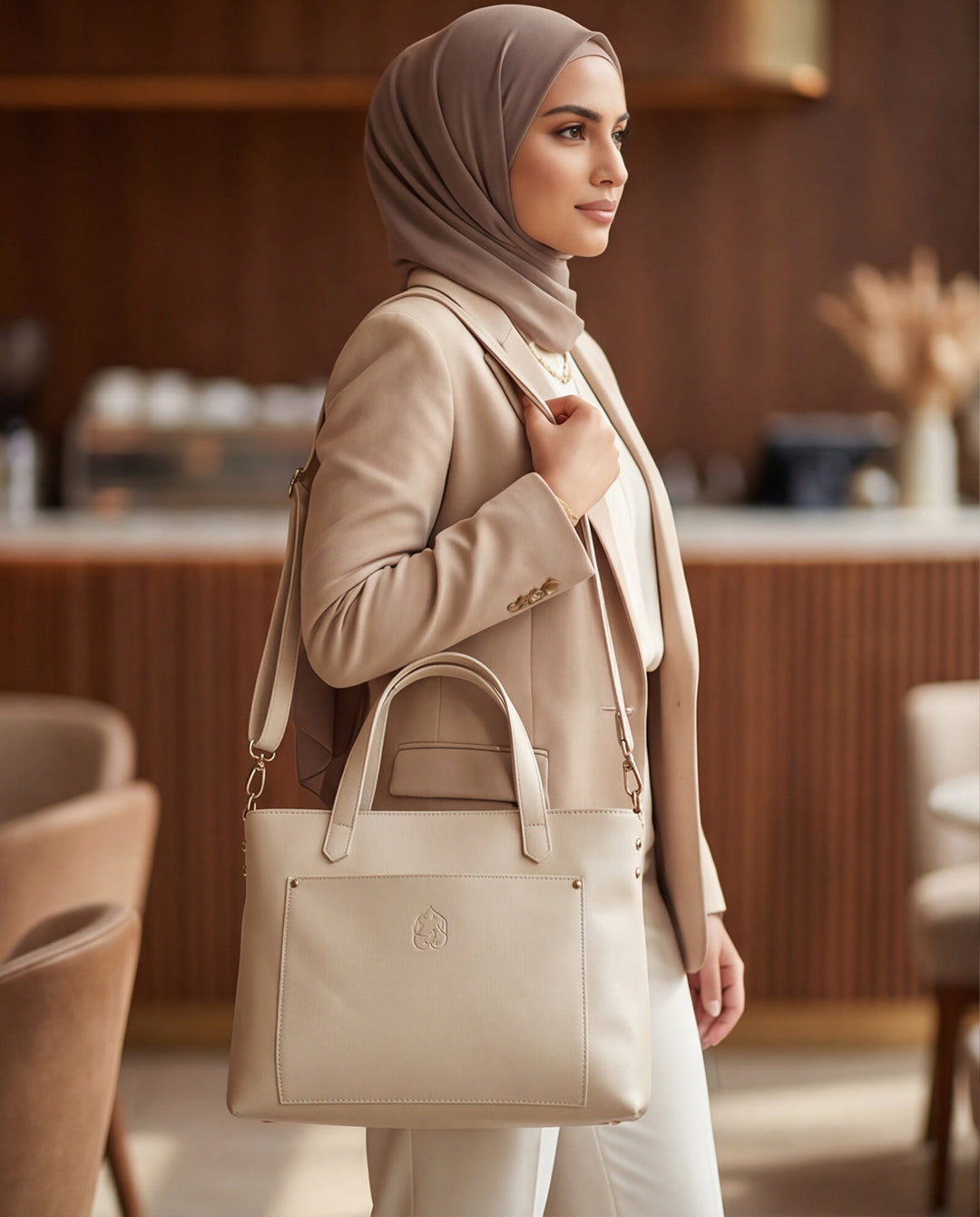 Pouya leather bag - cream