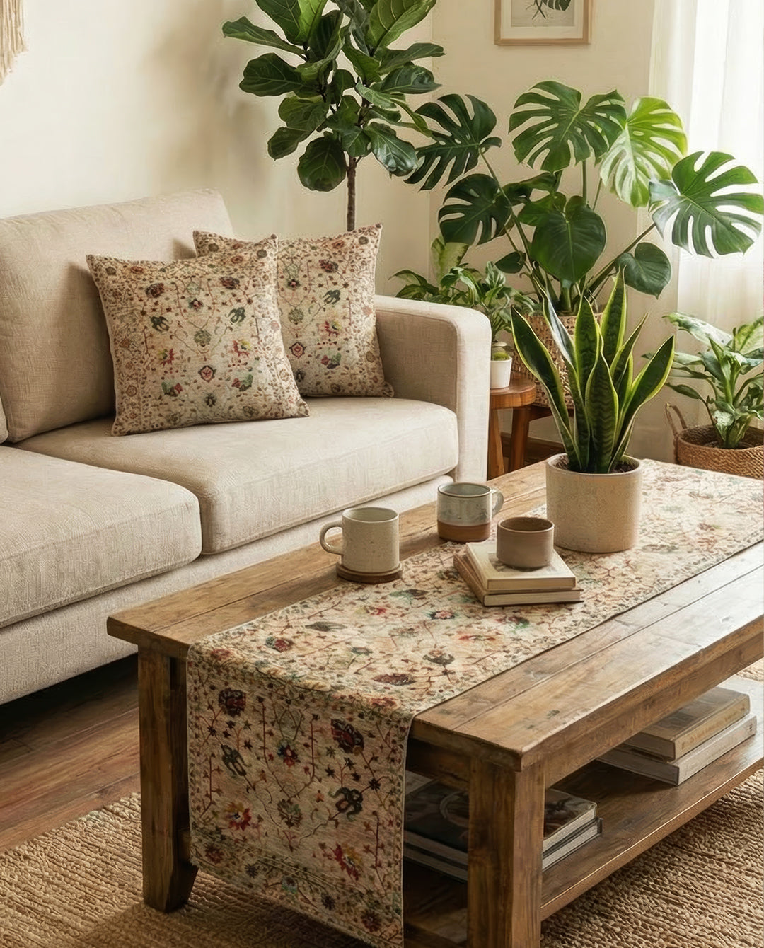 Adeena Flowers - Bundle (set of Cushions + Runner)