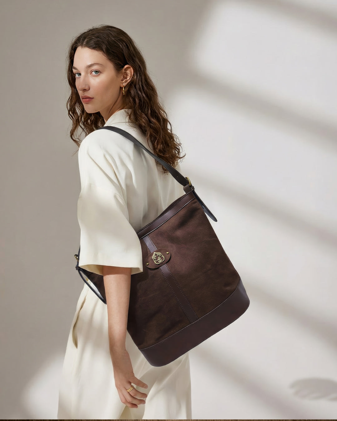 maral suede bag - brown