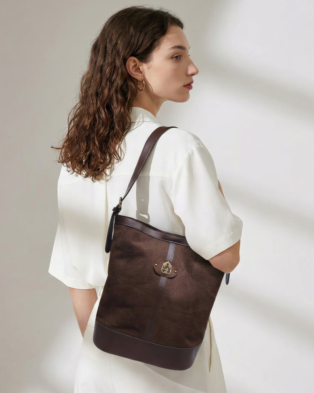 maral suede bag - brown