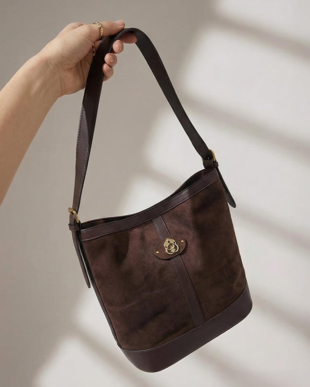 maral suede bag - brown