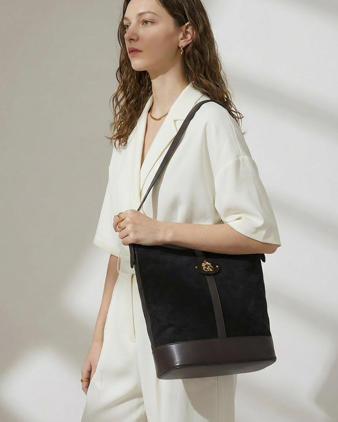 maral suede bag - Black