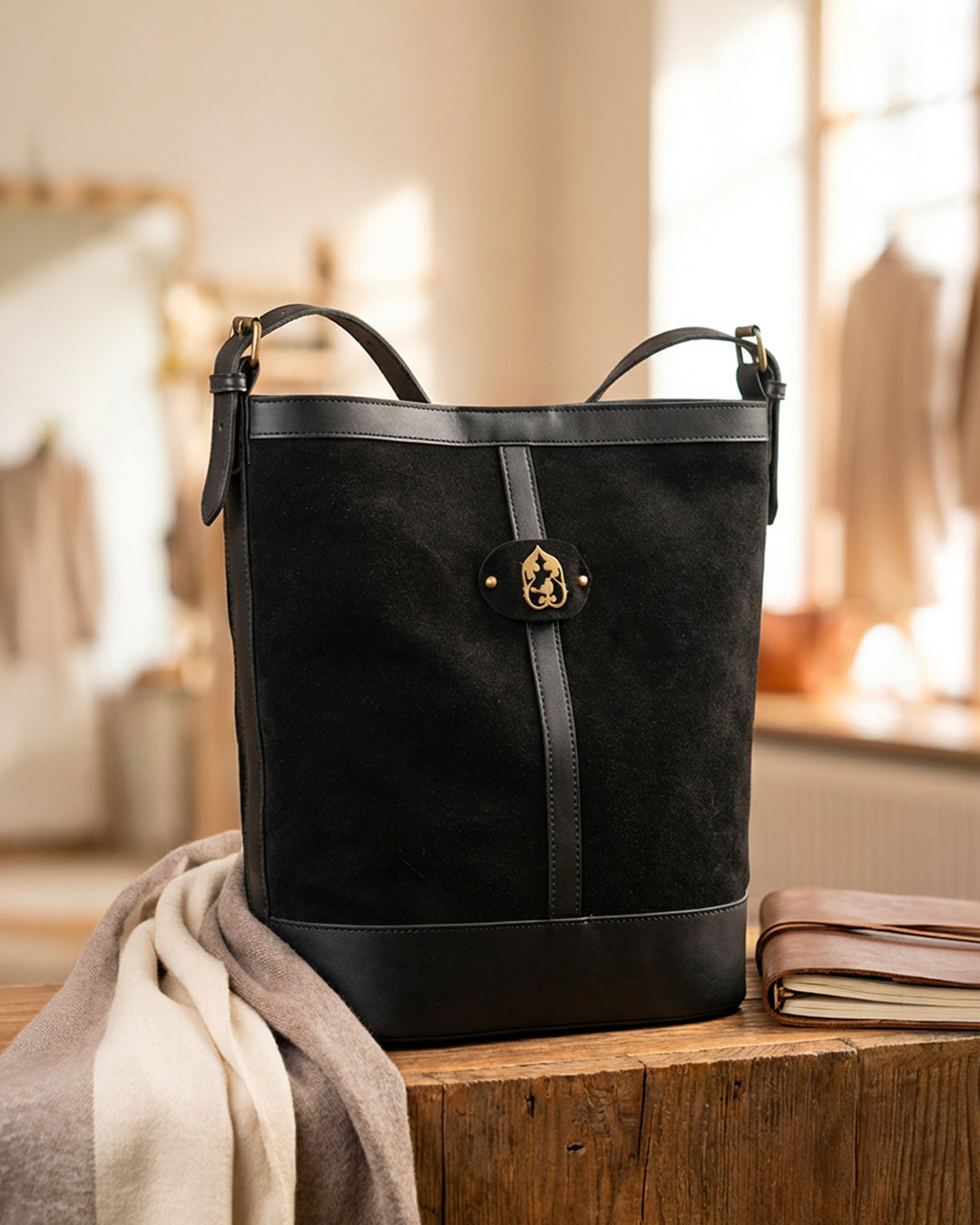 maral suede bag - Black