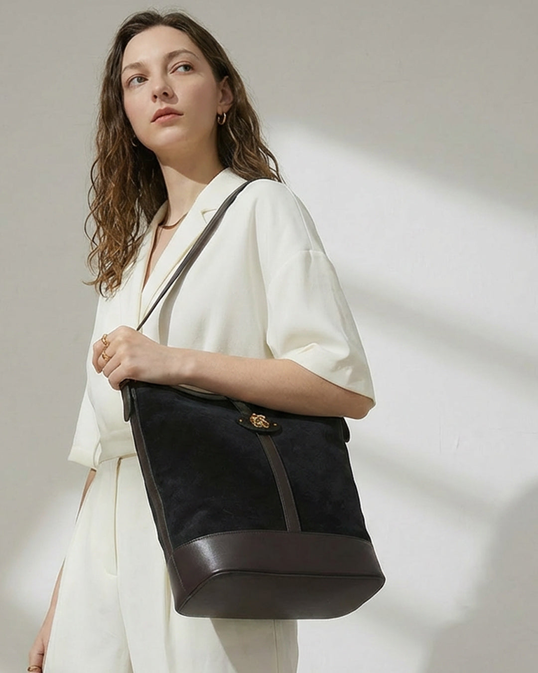 maral suede bag - Black