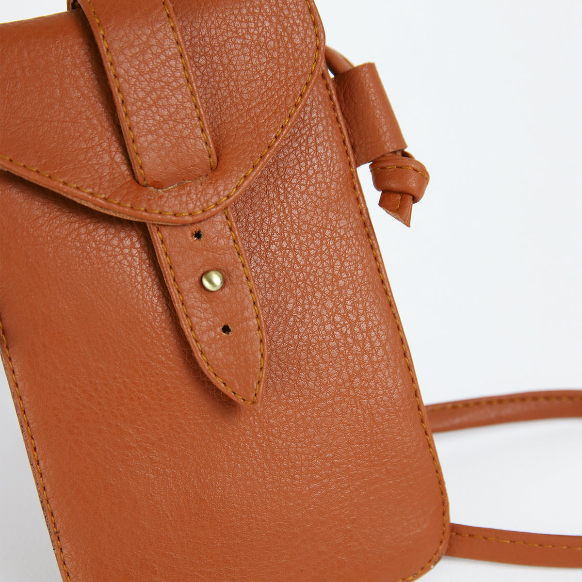 Mobile leather Case_Camel